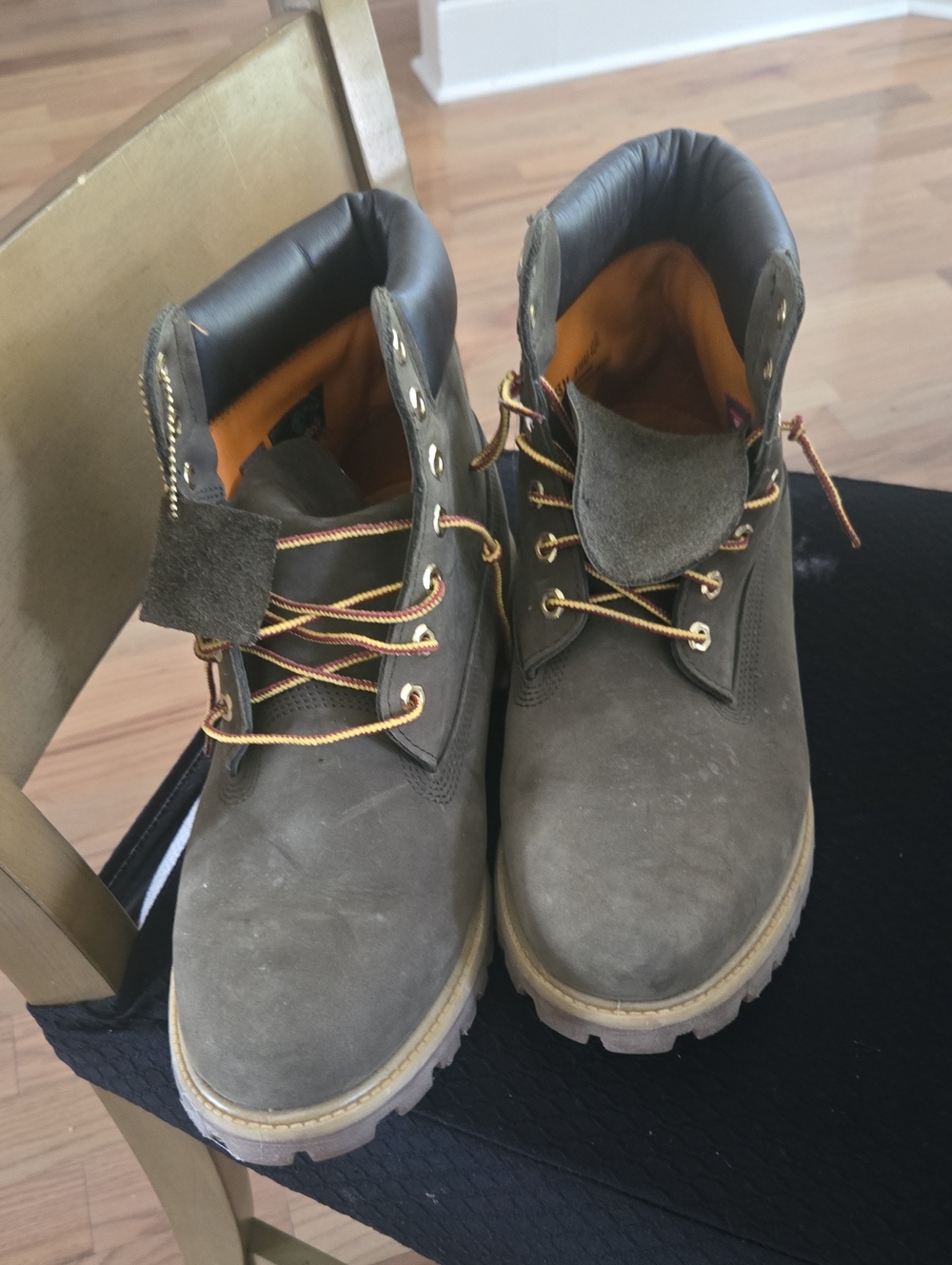 Timberland  Men's Olive Green Lace-Up Work Boots
